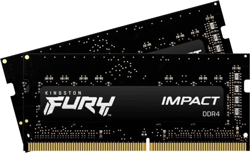 Kingston FURY Impact 16 GB - 2 x 8GB, DDR4 260-pin SODIMM, 3200MT/s, CL20, Black color - Featured Image