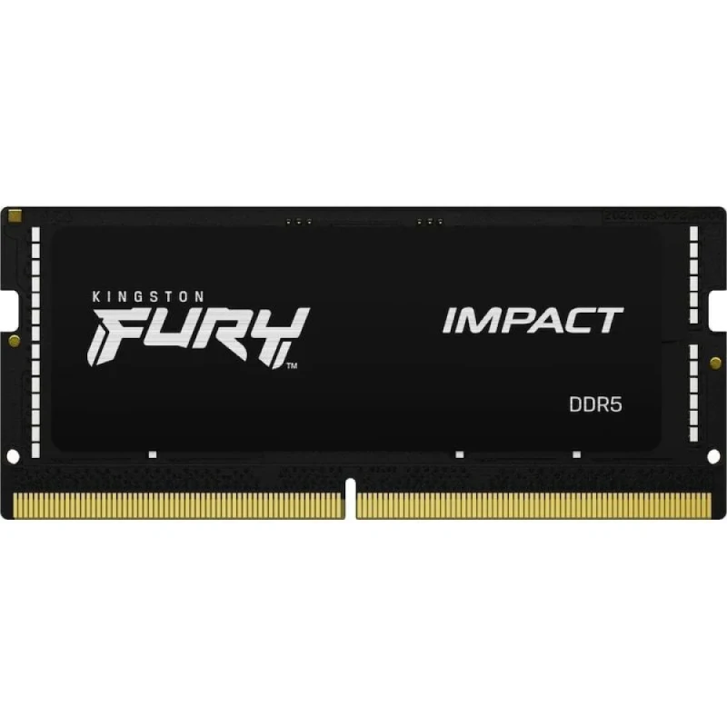 Kingston FURY Impact 16 GB - 1 x 16GB, DDR5 262-pin SODIMM, 6400MT/s, CL38, Black color - Featured Image