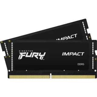 Kingston FURY Impact 32 GB - 2 x 16GB, DDR5 262-pin SODIMM, 4800MT/s, CL38, Black color