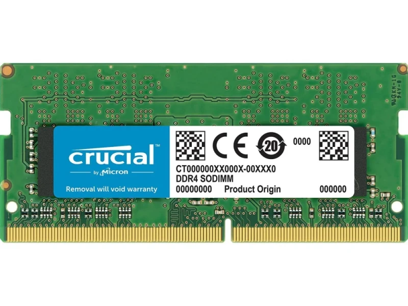 Crucial CT8G4SFS8266 8 GB - 1 x 8GB, DDR4 260-pin SODIMM, 2666MT/s, CL19, Green / Black color - Featured Image