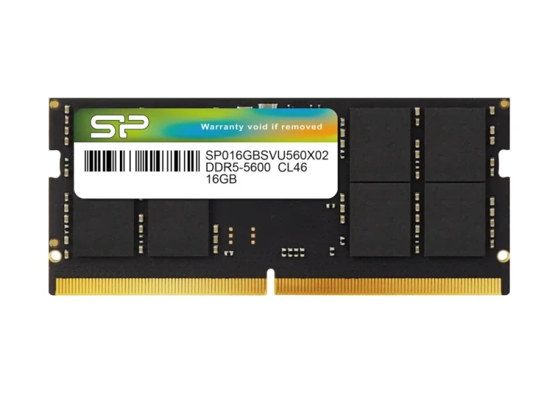 Silicon Power SP016GBSVU560F02 16 GB - 1 x 16GB, DDR5 262-pin SODIMM, 5600MT/s, CL46, Black color - Featured Image