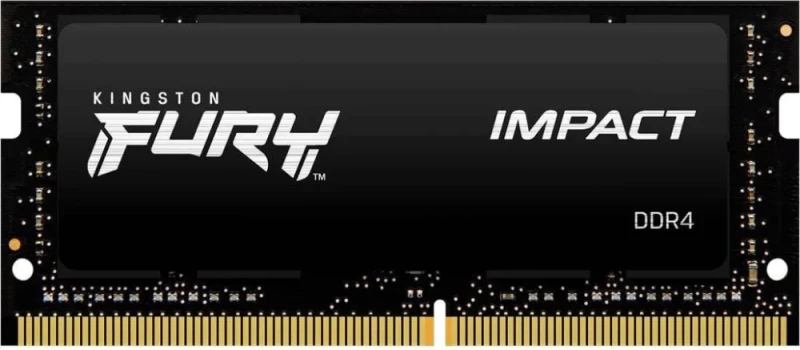 Kingston FURY Impact 16 GB - 1 x 16GB, DDR4 260-pin SODIMM, 3200MT/s, CL20, Black color - Featured Image