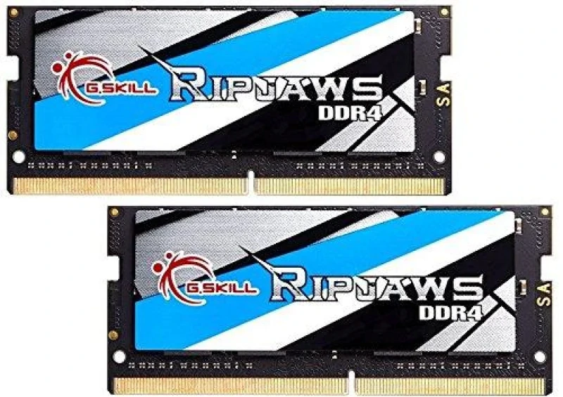 G.Skill Ripjaws 32 GB - 2 x 16GB, DDR4 260-pin SODIMM, 2400MT/s, CL16, Black / Blue color - Featured Image