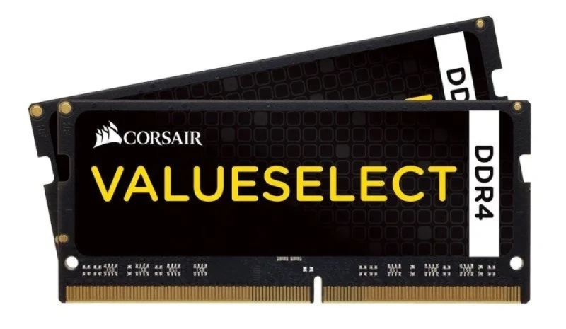 Corsair ValueSelect 16 GB - 2 x 8GB, DDR4 260-pin SODIMM, 2133MT/s, CL15, Black / Yellow color - Featured Image