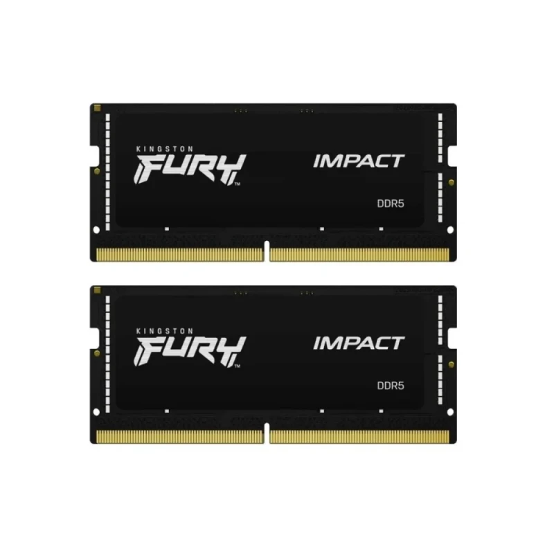 Kingston FURY Impact 64 GB - 2 x 32GB, DDR5 262-pin SODIMM, 4800MT/s, CL38, Black color - Featured Image