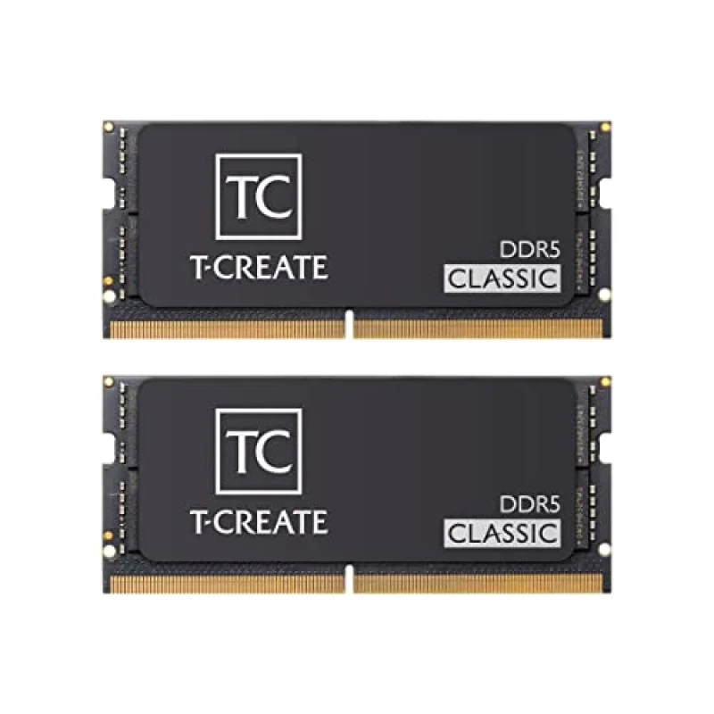 TEAMGROUP T-Create Classic 64 GB - 2 x 32GB, DDR5 262-pin SODIMM, 5600MT/s, CL46, Black color - Featured Image