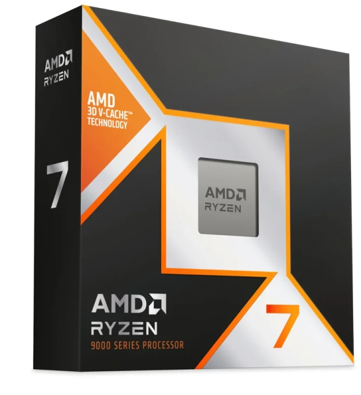 AMD Ryzen 7 9850X3D AM5 Desktop Processor – 8 Cores / 16 Threads, Zen 5 Architecture, 4.7 GHz Base / Up to 5.6 GHz Boost, 96 MB L3 3D V-Cache, PCIe 5.0, Integrated Radeon Graphics, Unlocked for Overclocking, 120 W TDP, High-End Gaming CPU - Featured Image