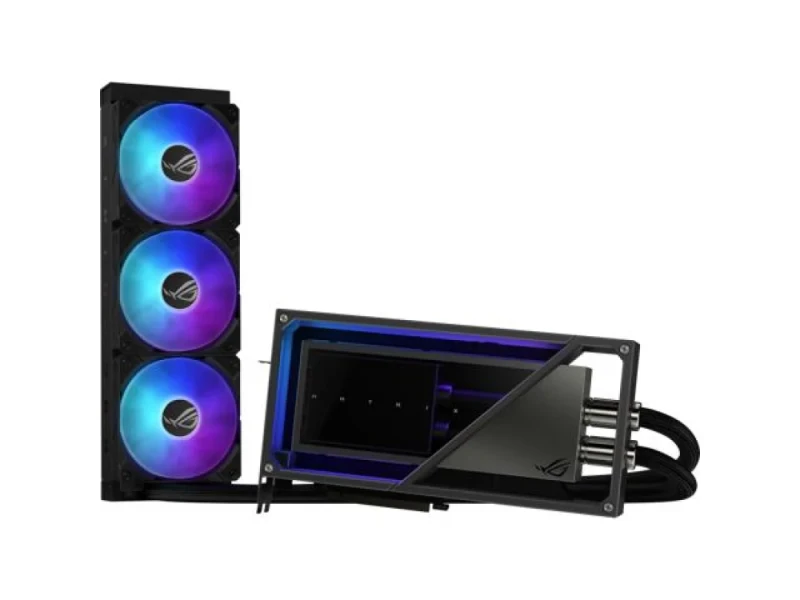 ASUS ROG Matrix Platinum GeForce RTX 4090 24 GB GDDR6X Liquid-Cooled Gaming Graphics Card – NVIDIA RTX 4090 Ada Lovelace GPU, 16384 CUDA Cores, 384-bit Memory Bus, 2700 MHz OC Clock, PCIe 4.0, ARGB Lighting, 286.5 mm Card Length, 360 mm AIO Radiator, PCIe 16-Pin Power - Featured Image