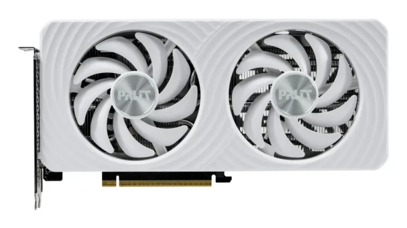 Palit GeForce RTX 5060 White OC 8 GB GDDR7 Graphics Card – NVIDIA RTX 5060 GPU, 3840 CUDA Cores, 128-bit Memory Bus, 448 GB/s, Boost ~2527 MHz, PCIe 5.0 x16, Dual-Fan Active Cooling, 2-Slot Design, HDMI 2.1b & 3x DisplayPort 2.1 Outputs, White 262 mm Length - Featured Image