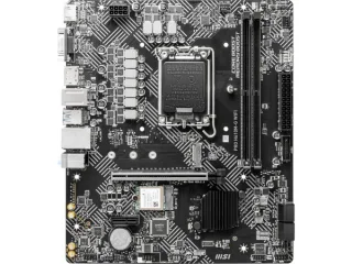 MSI PRO H610M-G WIFI Micro-ATX Intel H610 Motherboard – LGA 1700 Socket Support for Intel 12th/13th/14th Gen Core/Pentium/Celeron CPUs, Dual DDR5 (Up to 5600 MHz), 1x PCIe 4.0 x16, M.2 Slot, 4x SATA 6 Gb/s, Wi-Fi 5 (802.11ac) & Bluetooth, HDMI/DisplayPort/VGA, 7.1-ch Audio