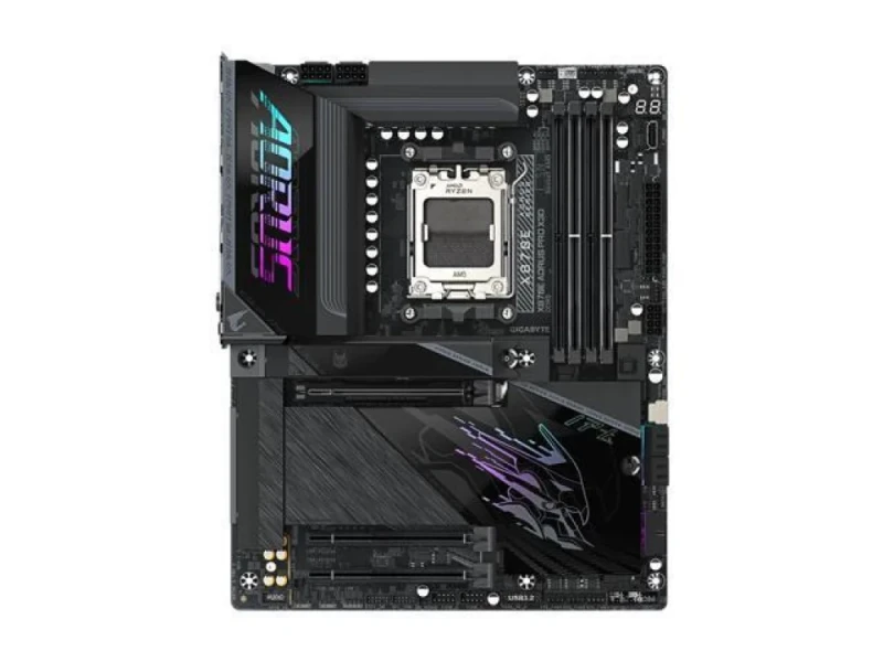 Gigabyte X870E AORUS PRO X3D AMD X870E ATX Motherboard – AM5 Socket Support for Ryzen 7000/8000/9000 Series, 4x DDR5 DIMM (Up to DDR5-9000 MT/s OC), 4x M.2 (PCIe 5.0/4.0), Wi-Fi 7 + Bluetooth 5.4, 5 GbE & 2.5 Gb LAN, USB4 & USB 3.2 Gen2x2, HDMI 2.1/DisplayPort, Advanced VRM & AI-Enhanced X3D Turbo Performance - Featured Image