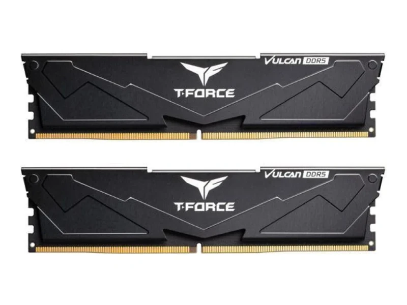 TEAMGROUP T-Force Vulcan 16 GB - 2 x 8GB, DDR5 288-pin DIMM, 5200MT/s, CL40, Black color - Featured Image