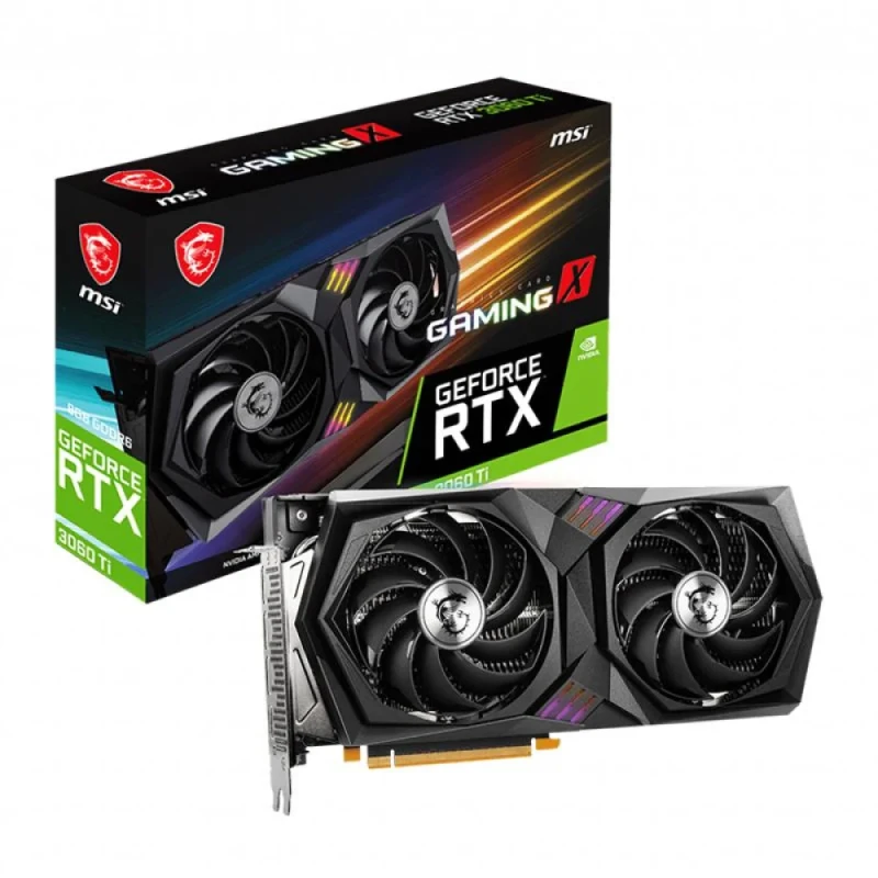 MSI Gaming X GeForce RTX 3060 Ti LHR Graphics Card - 8GB GDDR6, 256-bit, PCIe 4.0, Boost Clock 1770MHz, Twin Frozr 8 Cooling, RGB Mystic Light, 3x DisplayPort 1.4a, HDMI 2.1, 278mm - Featured Image