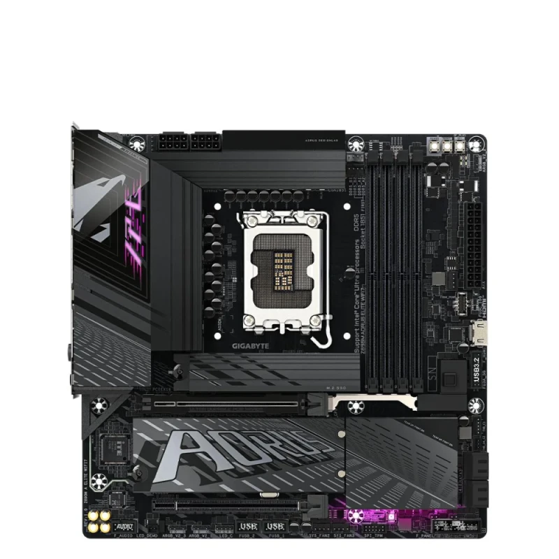 Gigabyte Z890M AORUS ELITE WIFI7 Micro-ATX Motherboard – Intel Z890, LGA 1851, DDR5 8800+ OC, PCIe 5.0 x16, 3x M.2, Wi-Fi 7, Bluetooth 5.4, 2.5GbE LAN, USB4, HDMI & DisplayPort, AORUS Thermal Design, RGB Fusion - Featured Image