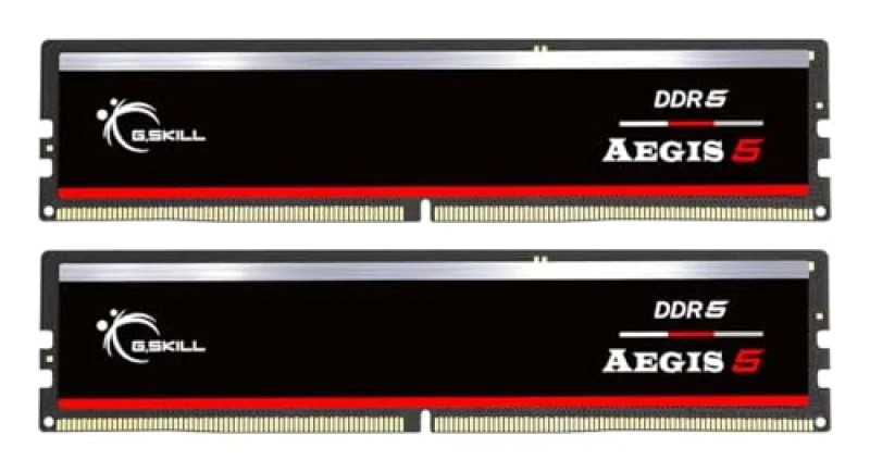 G.Skill Aegis 5 32 GB - 2 x 16GB, DDR5 288-pin DIMM, 6000MT/s, CL36, Black / Red color - Featured Image