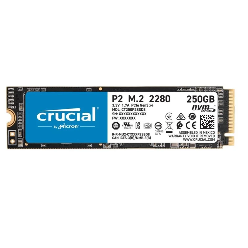Crucial P2 - 250 GB SSD, M.2 PCIe 3.0 X4, M.2-2280 - Featured Image