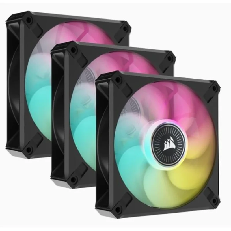 Corsair iCUE ML RGB ELITE Premium 3-Pack - 120mm PWM fan, 10 - 30.4 dB, 14.86 - 58.1 CFM Airflow, 450 - 2000 RPM, Black Color - Featured Image