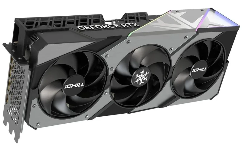 Inno3D iChill X3 GeForce RTX 5070 Ti 16GB Graphics Card – NVIDIA GeForce RTX 5070 Ti GPU, 16 GB GDDR7, 8960 CUDA Cores, PCIe 5.0 x16, Triple Fan iChill X3 Cooling, 334 mm Length, 3x DisplayPort 2.1b + HDMI 2.1b, 256-bit Memory Bus, Black/Grey - Featured Image
