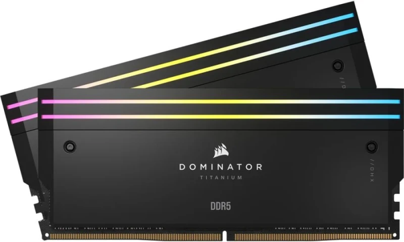 Corsair Dominator Titanium 48 GB - 2 x 24GB, DDR5 288-pin DIMM, 7200MT/s, CL36, Black color - Featured Image