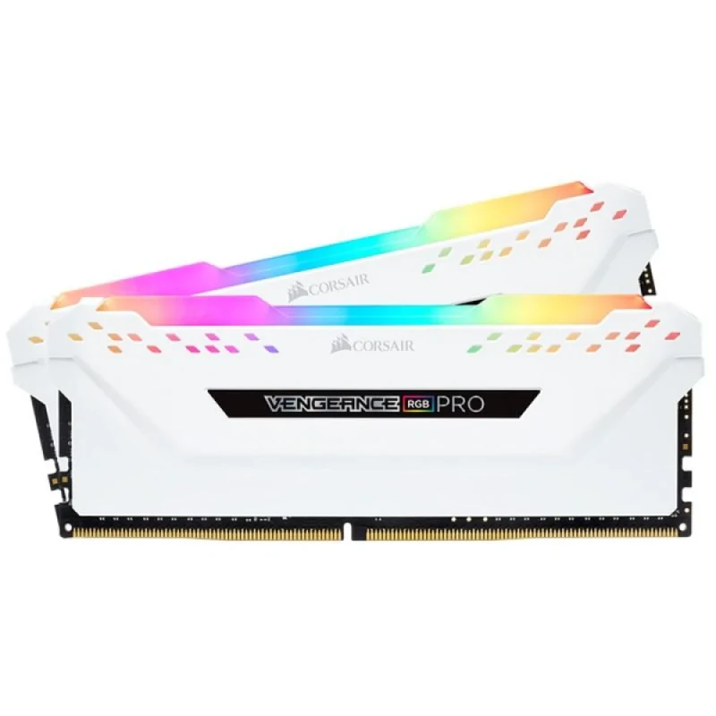 Corsair Vengeance RGB Pro 16 GB - 2 x 8GB, DDR4 288-pin DIMM, 3600MT/s, CL18, White color - Featured Image