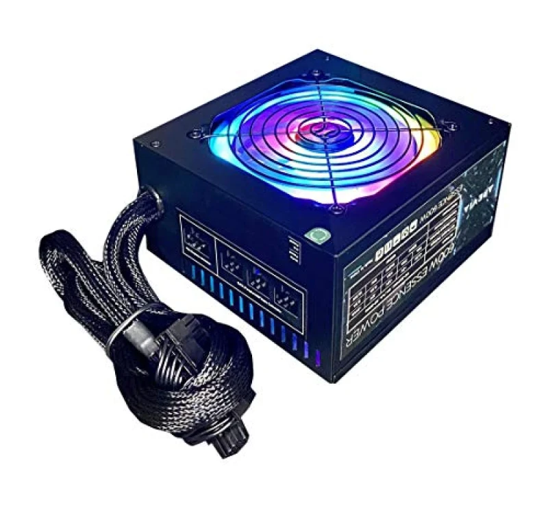 Apevia ATX-ES700-RGB - 700 W ATX Power Supply, Semi-Modular, Black Color - Featured Image