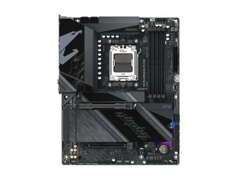 Gigabyte X870 AORUS ELITE X3D AM5 ATX Motherboard – AMD X870 Chipset, Supports Ryzen 7000/8000/9000 Series, DDR5 up to 9000 MHz OC, 4x M.2 (2x PCIe 5.0 + 2x PCIe 4.0), PCIe 5.0 x16, Wi-Fi 7 & Bluetooth 5.4, 5 GbE LAN, USB4 & USB Type-C Connectivity, Advanced VRM & Thermal Design for High-Performance Gaming - Featured Image