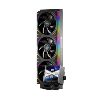 Thermalright Peerless Vision 360 ARGB 360 mm AIO Liquid CPU Cooler – Triple 120 mm PWM Fans (2000 RPM, 68.9 CFM), 3.95″ IPS Display Pump Block, Aluminum Radiator, ARGB Lighting, Support for Intel & AMD Sockets, Quiet 28.2 dB Operation (Black)