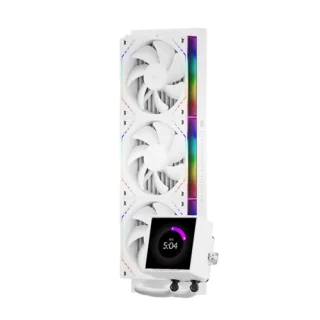 Thermalright Peerless Vision 360 ARGB White 360 mm AIO Liquid CPU Cooler – 3x 120 mm PWM ARGB Fans (up to 2000 RPM, 28.2 dB), 3.95″ 480x480 LCD Display Pump Head, Aluminum Radiator & High-Flow Pump, Intel & AMD Socket Support, White All-in-One Water Cooling System