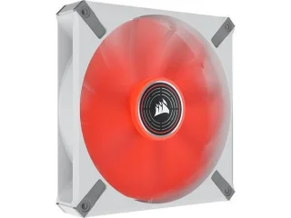 Corsair ML140 LED ELITE Red Premium - 140mm PWM fan, 10 - 31.8 dB, 15 - 82.9 CFM Airflow, 400 - 1600 RPM, White Color