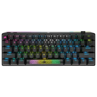 Corsair K70 PRO MINI - Mini Wired, Wireless, Bluetooth Wireless Keyboard, Cherry MX Speed Silver Switches, RGB Backlit, Tenkeyless, Black Color