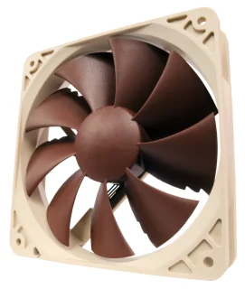 Noctua P12 PWM - Size120 mm, Airflow Side Panel, Noise Level12.6 - 19.8 dB External Volume, Brown Color - 120mm PWM fan, 12.6 - 19.8 dB, 900 - 1300 RPM, Brown Color