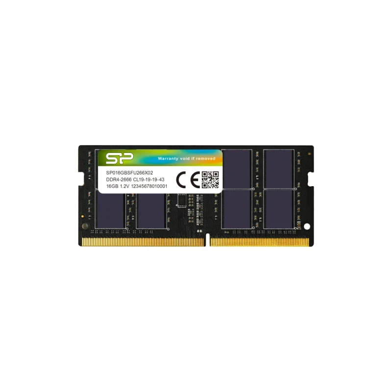 SP 16GB DDR4-2666 (PC4-21300) Laptop SO-DIMM Memory Module – 16 GB DDR4 SO-DIMM, 2666 MT/s Speed, CL19 Latency, 1.2 V Low-Voltage RAM for Notebooks & Mini PCs - Featured Image