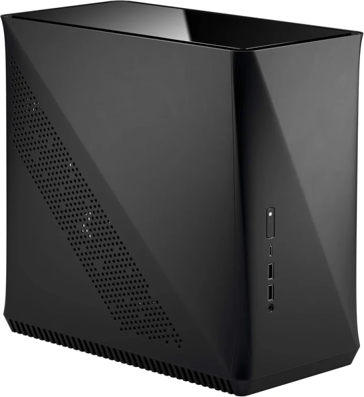 Fractal Design Era ITX Carbon TG Compact Mini-ITX PC Case (Black) – Premium Mini-ITX Aluminum & Tempered Glass Case, Supports ATX/SFX/SFX-L PSUs, Up to 295 mm GPU, Radiator/Fan Support (120/240 mm), Front USB-C & USB-A Ports, Sleek Black Tempered-Glass Top, 16 L SFF Design - Featured Image