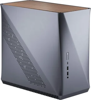 Fractal Design Era ITX Mini Tower Case Titanium Gray – Compact Aluminum ITX Chassis with Support for ATX/SFX/SFX-L PSUs, Up to 295 mm GPUs, Dual 120 mm Radiator, USB-C + USB-A Ports, Tool-Less Panels & Flexible HDD/SSD Storage – Sleek Small Form Factor PC Case