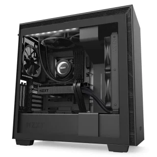 NZXT H710i Matte Black ATX Mid-Tower PC Case – Premium Steel & Tempered Glass Chassis with USB-C Front I/O, Vertical GPU Mount, Integrated Smart Device V2 Fan & RGB Control, Supports E-ATX/ATX/Micro-ATX/Mini-ITX, Up to 360 mm Radiators, Cable Management Bar & Spacious Interior for Gaming & Workstation Builds