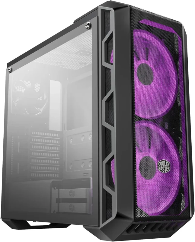 Cooler Master MasterCase H500M Mid-Tower PC Case – High-Airflow ATX/E-ATX/Micro-ATX/Mini-ITX Chassis with Four Tempered Glass Panels, Dual 200 mm ARGB Front Fans & 140 mm Rear Fan, USB-C + USB-A I/O, Supports Up to 360 mm Radiators, Vertical GPU Mount & Spacious Interior for Gaming Builds - Featured Image