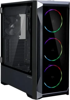 Zalman Z8 TG ATX Mid-Tower PC Case – Tempered Glass & Steel Gaming Chassis with Hinged Side Panel, E-ATX/ATX/mATX/ITX Support, Magnetic Dust Filters, Up to 280 mm Radiator Support, Multiple 120 mm Fan Mounts, RGB Fans Included & Spacious Interior for Custom Gaming Builds