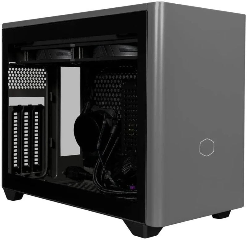 Cooler Master MasterBox NR200P MAX Mini-ITX Case – Compact Small Form Factor PC Chassis with Pre-Installed 280 mm AIO Cooler & 850 W Gold PSU, Vertical GPU Support up to 336 mm, Tempered Glass & Mesh Panels, USB-A Front I/O, Flexible Cooling & Storage Options - Featured Image