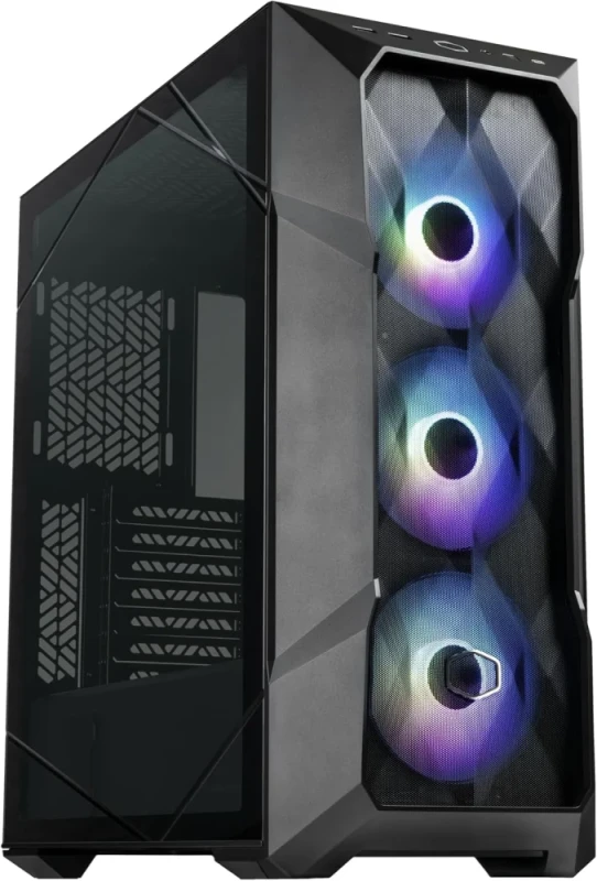 Cooler Master MasterBox TD500 Crystal Mid-Tower ATX PC Case – Diamond-Cut Mesh & Tempered Glass Design, Triple ARGB Fans Included, Supports ATX/E-ATX/Micro-ATX/Mini-ITX, Dual 360 mm Radiator Support, USB 3.2 Gen 1 Front Ports, ARGB Controller - Featured Image