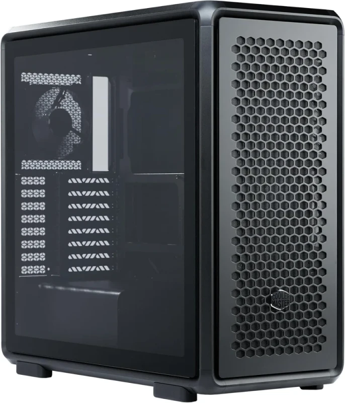 Cooler Master MasterFrame 600 Black Mid-Tower ATX PC Case MF600-KGNN-S00 – FreeForm 2.0 Modular Open-Frame Chassis, Aluminum & Tempered Glass Panels, Supports E-ATX/ATX/Micro-ATX/Mini-ITX, Pre-Installed 3x140 mm + 1x120 mm Fans, USB-C & USB-A Front I/O, Up to 420 mm Radiator & 485 mm GPU Support - Featured Image