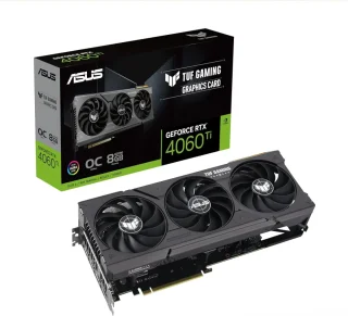 ASUS TUF Gaming GeForce RTX 4060 Ti O8G Gaming Graphics Card – NVIDIA GeForce RTX 4060 Ti GPU, 8 GB GDDR6, PCIe 4.0 x8, 4352 CUDA Cores, Boost 2655 MHz OC / 2625 MHz Gaming, Triple Axial-tech Fans, ARGB, 3.12-Slot Cooler, HDMI 2.1 & 3x DisplayPort 1.4a, 650 W PSU Recommended