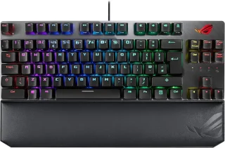 ASUS ROG Strix Scope TKL Wired USB Gaming Keyboard – Tenkeyless 80% Mechanical RGB Gaming Keyboard with Cherry MX RGB Switches, Detachable Braided USB-C Cable, Per-Key Aura Sync Backlight, Aluminum Frame, Enlarged Ctrl Key for FPS, Stealth & Media Functions, USB-A Connection
