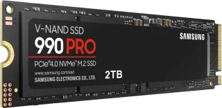 Samsung 990 PRO 2TB M.2 2280 NVMe SSD – PCIe Gen4 x4, Up to 7450MB/s Read & 6900MB/s Write, V-NAND, High-Performance Internal Solid State Drive for Gaming, Workstations & PS5