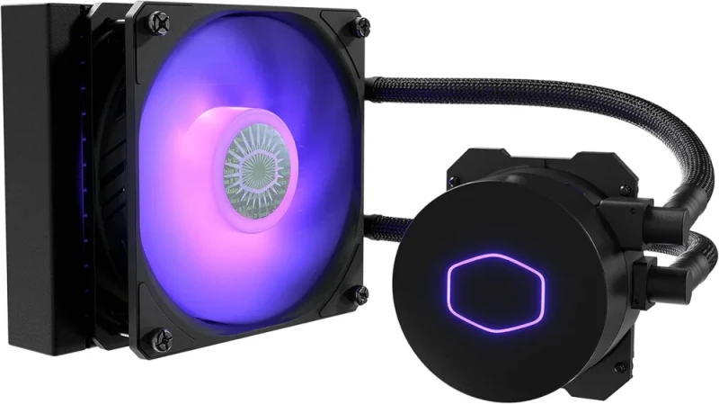 Cooler Master MasterLiquid ML120L RGB V2 (MLW-D12M-A18PC-R2) – 120 mm RGB All-in-One Liquid CPU Cooler with 3rd-Gen Dual-Chamber Pump, SickleFlow 120 mm RGB PWM Fan (650–1800 RPM, 62 CFM), Aluminum Radiator (157x119.6x27.2 mm), ARGB Lighting & Wired Controller, Intel & AMD Socket Support for High-Performance PC Cooling - Featured Image