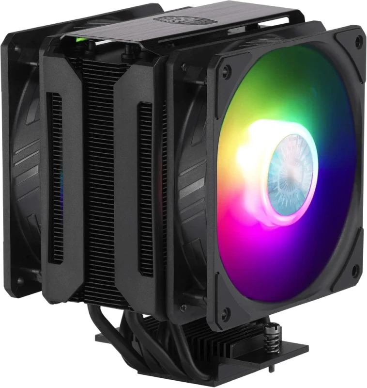 Cooler Master MasterAir MA612 Stealth ARGB (MAP-T6PS-218PA-R1) Dual Fan CPU Air Cooler – Twin SickleFlow 120 mm ARGB Fans (650–1800 RPM PWM, 62 CFM), 6 Heat Pipes with Nickel Plated Base, Asymmetrical Black Heatsink (129x112.2x158 mm), ARGB LED Controller Included, Intel & AMD Socket Support High-Performance Air Cooling - Featured Image