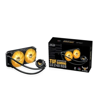 ASUS TUF LC 240 ARGB (90RC00G1-M0UAY0) – 240 mm AIO Liquid CPU Cooler with Dual 120 mm TUF Gaming ARGB Radiator Fans (800–2000 RPM, 67 CFM, 3 mm H₂O), Aura Sync ARGB Lighting, Reinforced Sleeved Tubing (380 mm), Aluminum Radiator (272x121x27 mm), Copper Cold Plate, Intel & AMD Socket Support for High-Performance Gaming Builds