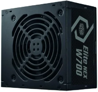 Cooler Master Elite NEX W700 230V ATX Power Supply (MPW-7001-ACBW-BE1) – 700W, 80 PLUS 230V EU Efficiency, Active PFC, 120mm Silent Fan, Non-Modular Mesh Sleeved Cables, ATX12V v2.41, 24-Pin ATX, 4+4 CPU, 2x PCIe 6+2, 6x SATA, 3x Molex, EU Power Cable