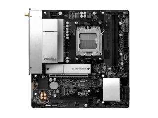 ASRock B850M Rock WiFi AM5 Micro-ATX Motherboard, AMD B850 Chipset, Support for Ryzen 9000/8000/7000 Series, PCIe 5.0 x16, Dual Channel DDR5, 2.5G Ethernet, Wi-Fi 6E/7 & Bluetooth, Pre-Installed I/O Shield, Dual M.2, HDMI & USB 3.2