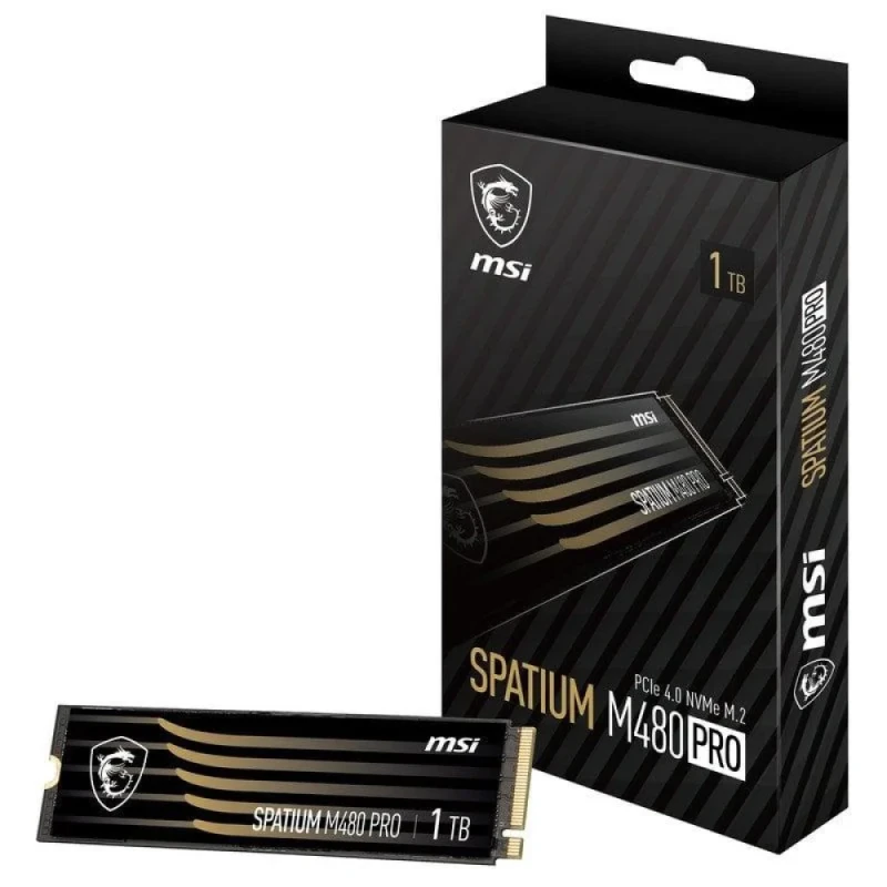 MSI SPATIUM M480 PRO - 1 TB SSD, M.2 PCIe 4.0 X4, M.2-2280, 1024 MB Cache memory - Featured Image