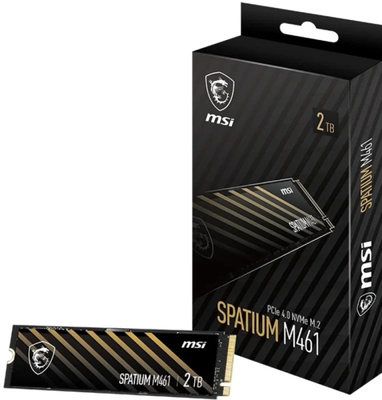 MSI SPATIUM M461 - 2 TB SSD, M.2 PCIe 4.0 X4, M.2-2280 - Featured Image